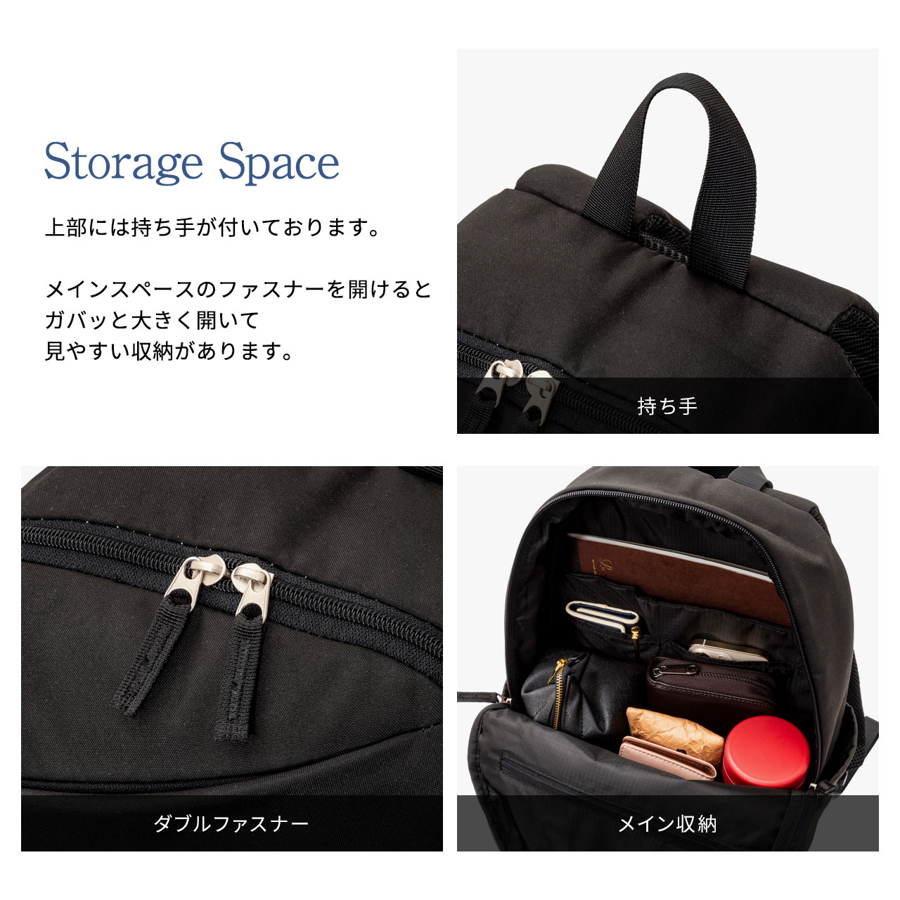 anello GRANDE アネログランデ リュック アングル デイパック A4 大 