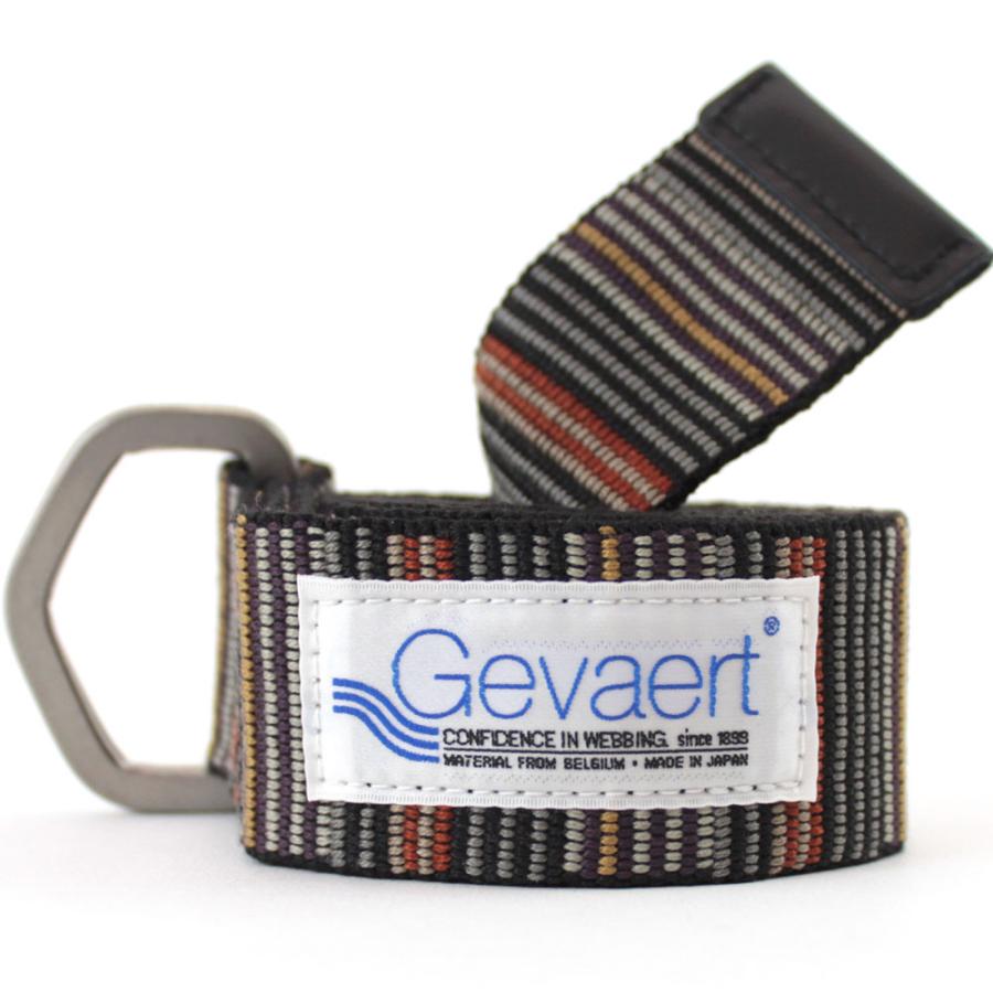 GEVAERT BANDWEVERIJ ゲバルト バンドウェーボン ダブルリングマルチストライプベルト キャンバスベルト 布 メンズ レディース|naturalberry|06