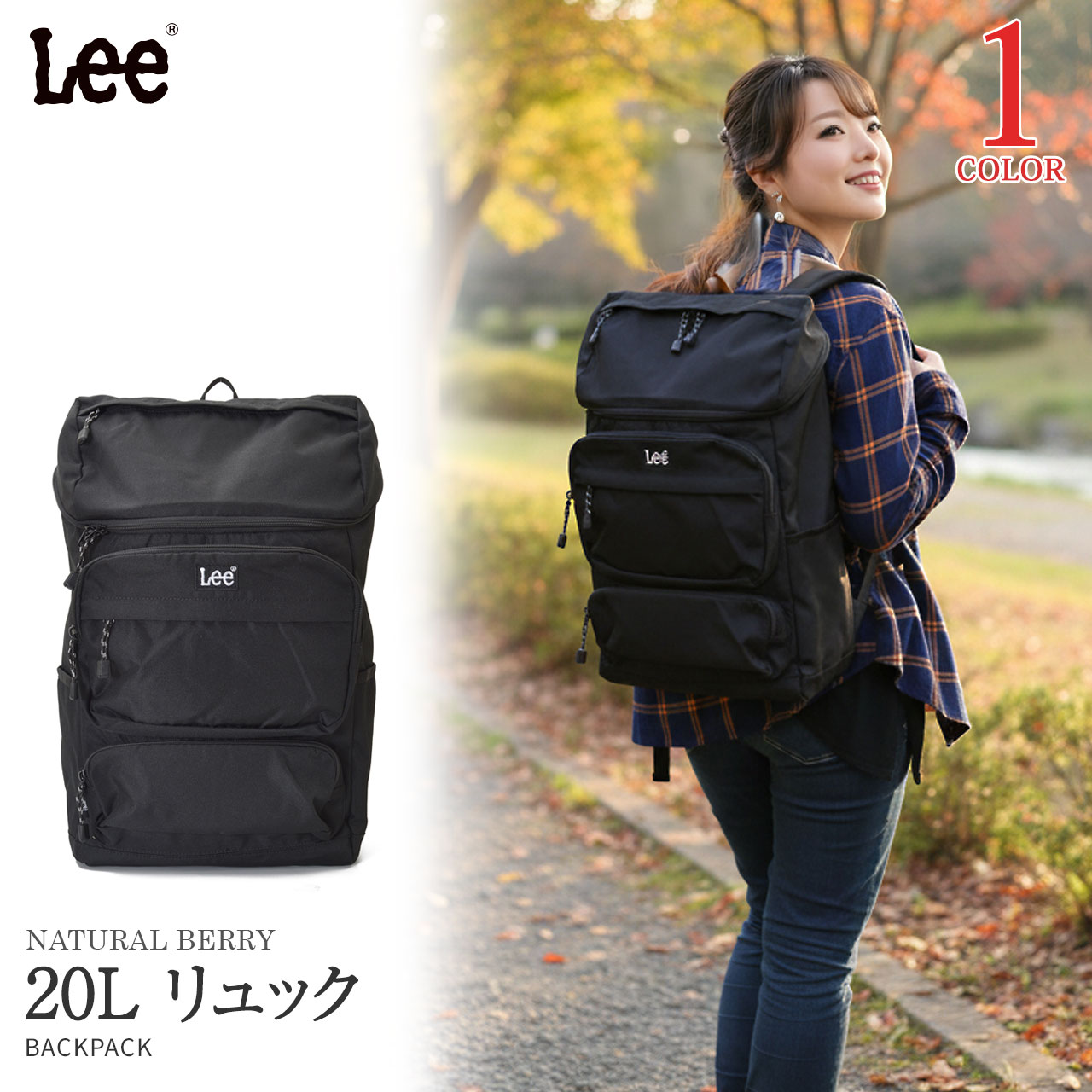 Lee（リー） ビッグ2ポケット リュックサック 20L 撥水加工 バック