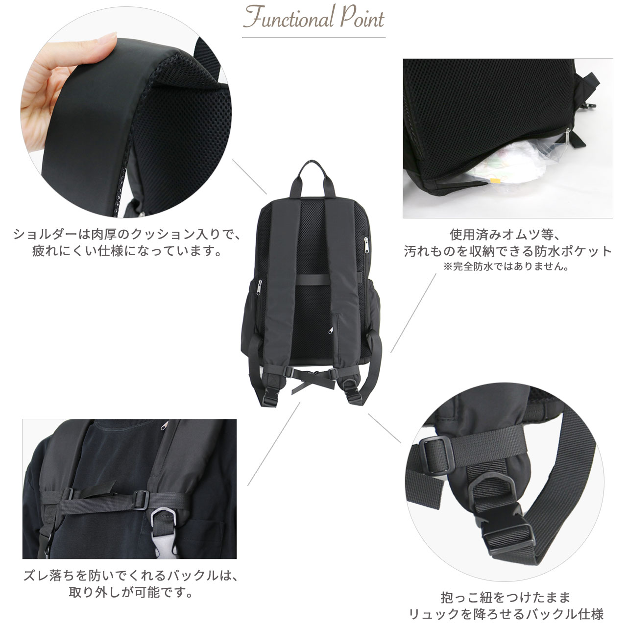 SOBIA マザーズバッグ リュック マザーズリュック 大容量 自立 A4