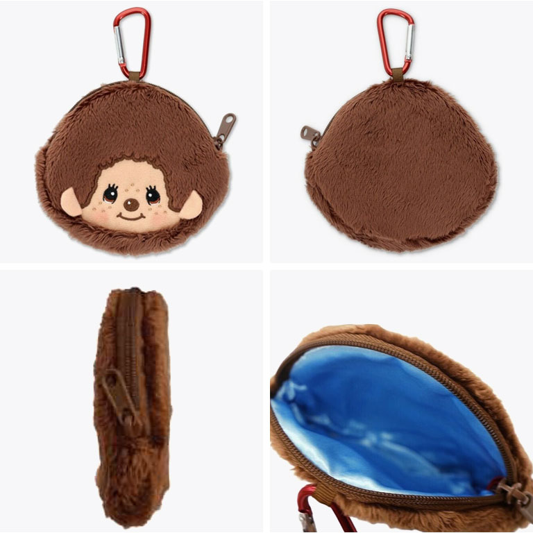 モンチッチ カラビナ付き がま口ポーチ 　5種×14　計70個セット① モンチッチ カラビナ付き がま口ポーチ 5種×14 計70個セット①