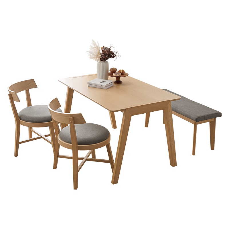 ダイニングセット テーブル チェア ベンチチェスト ダイニング4点