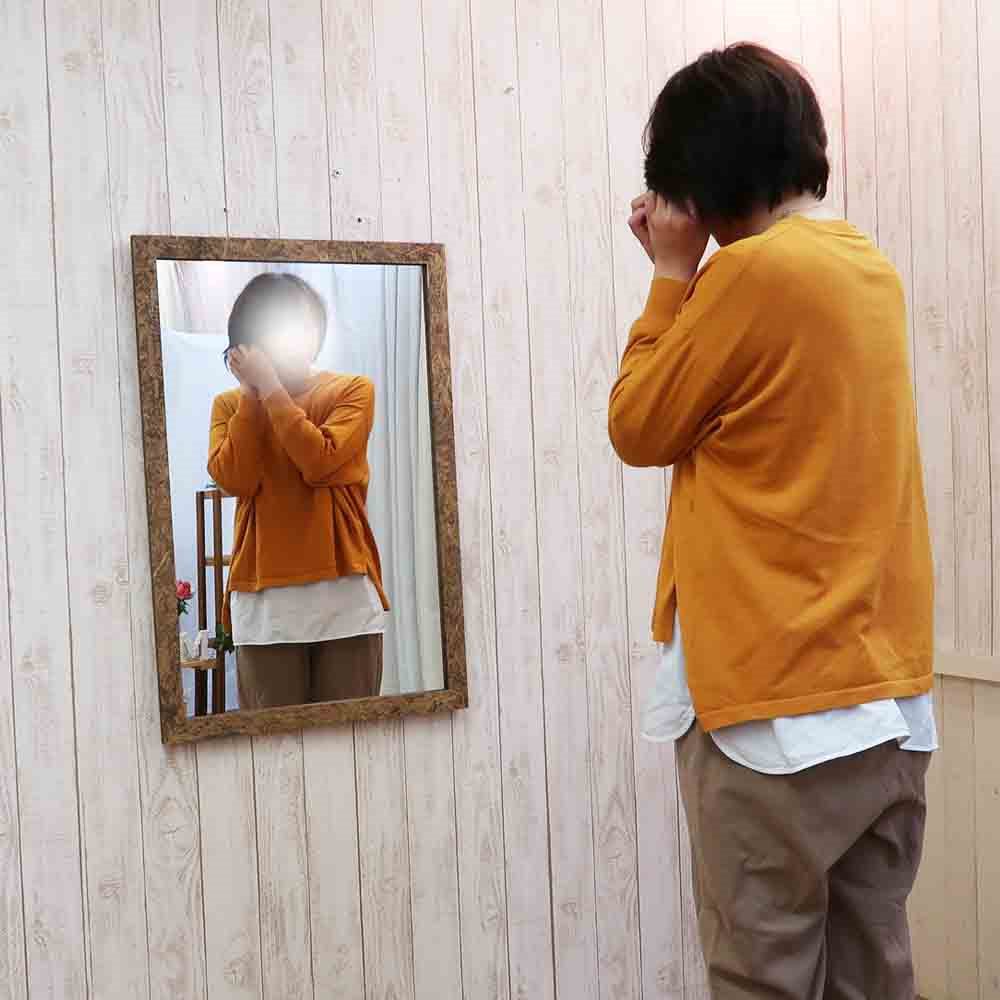 鏡 壁掛け ミラー 60 × 90 縦 横 アンティーク 日本製 OSB おしゃれ