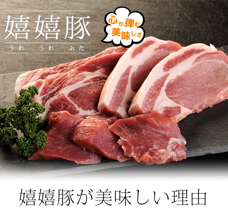 心が弾む美味しさ、嬉嬉豚（うれうれぶた）