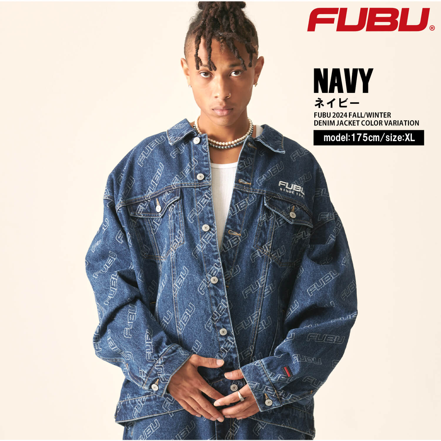FUBU（フブ） デニムジャケット アウター 長袖 Gジャン メンズ 