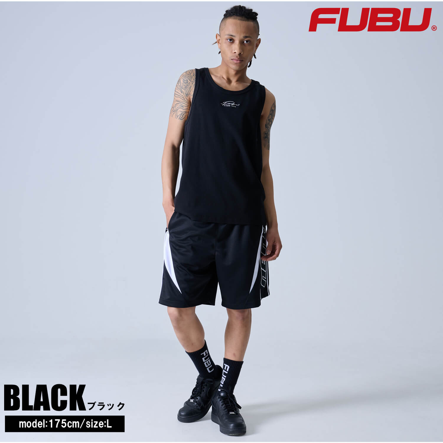 FUBU（フブ） ハーフパンツ メンズ ジャージ ブランド ロゴ 刺繍