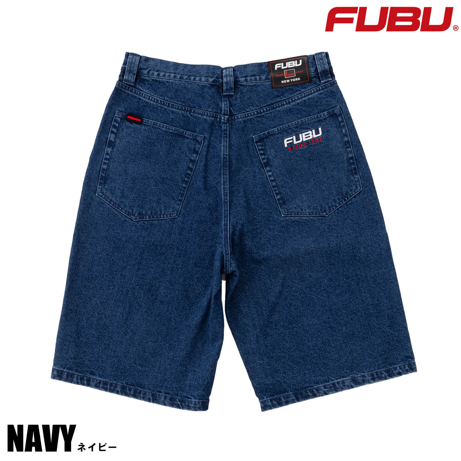 FUBU（フブ） デニムショートパンツ メンズ ワイド ハーフパンツ ひざ