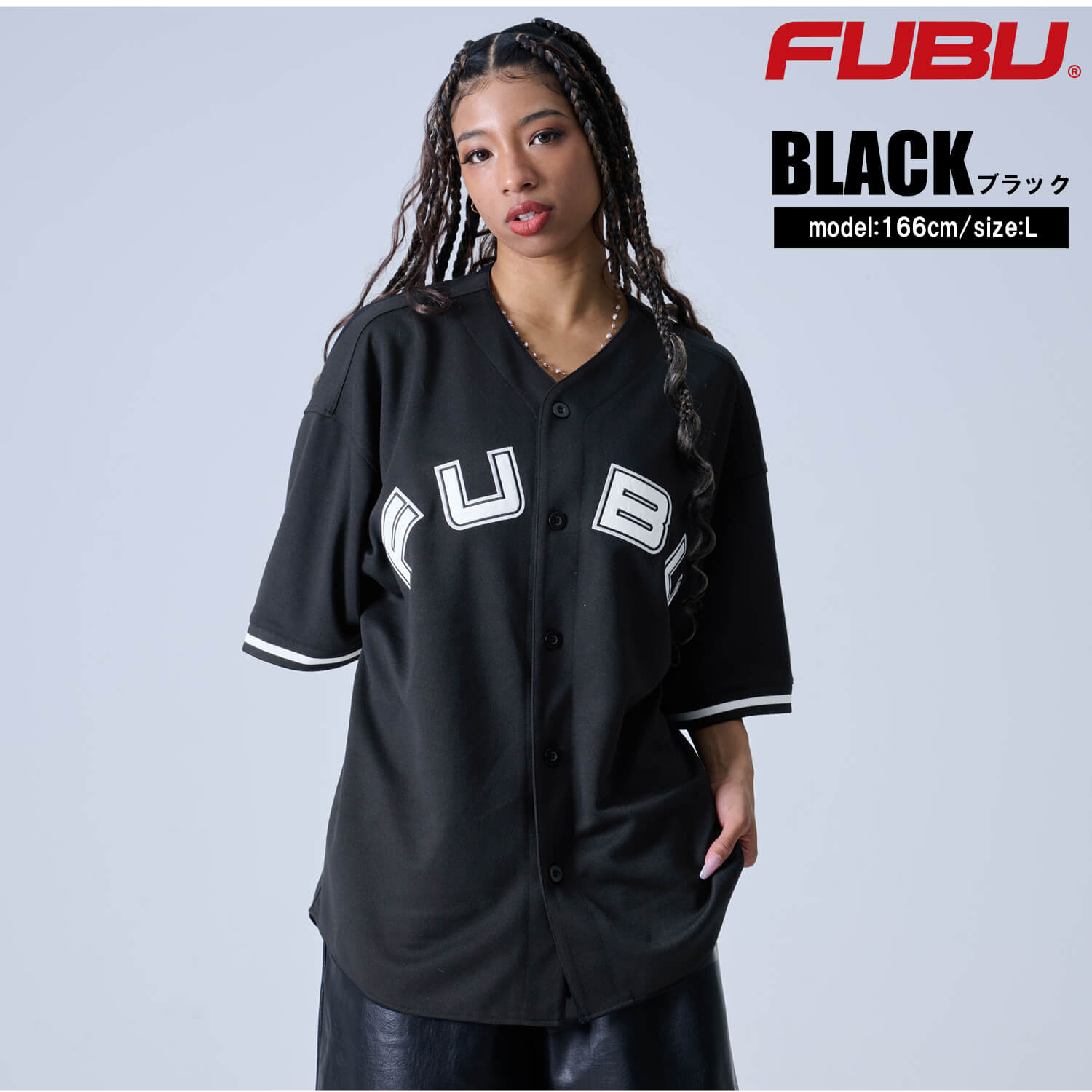 FUBU（フブ） ベースボールシャツ 半袖 オーバーサイズ メンズ