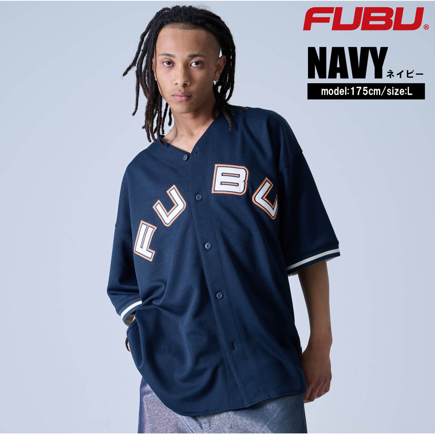 FUBU（フブ） ベースボールシャツ 半袖 オーバーサイズ メンズ