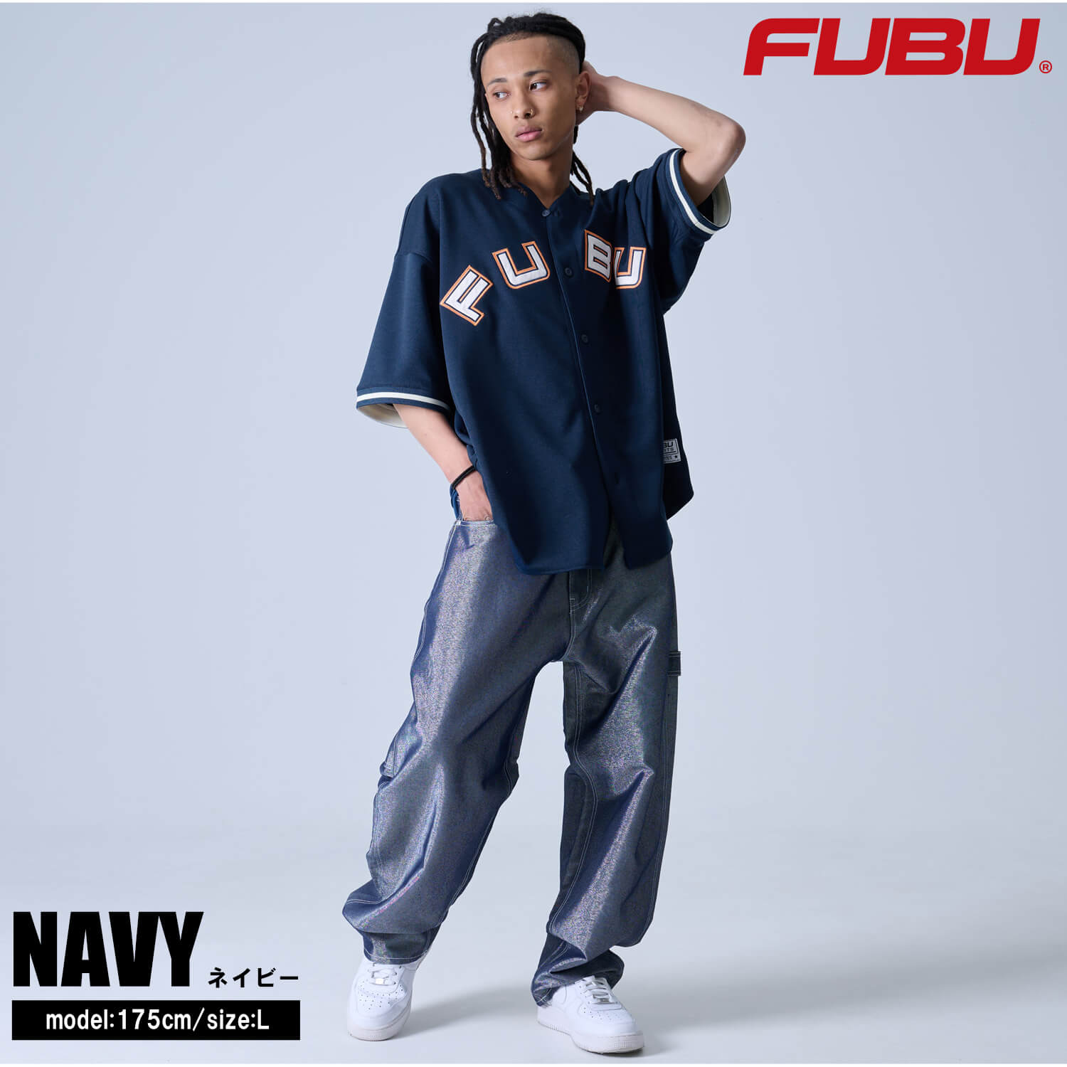 FUBU（フブ） ベースボールシャツ 半袖 オーバーサイズ メンズ