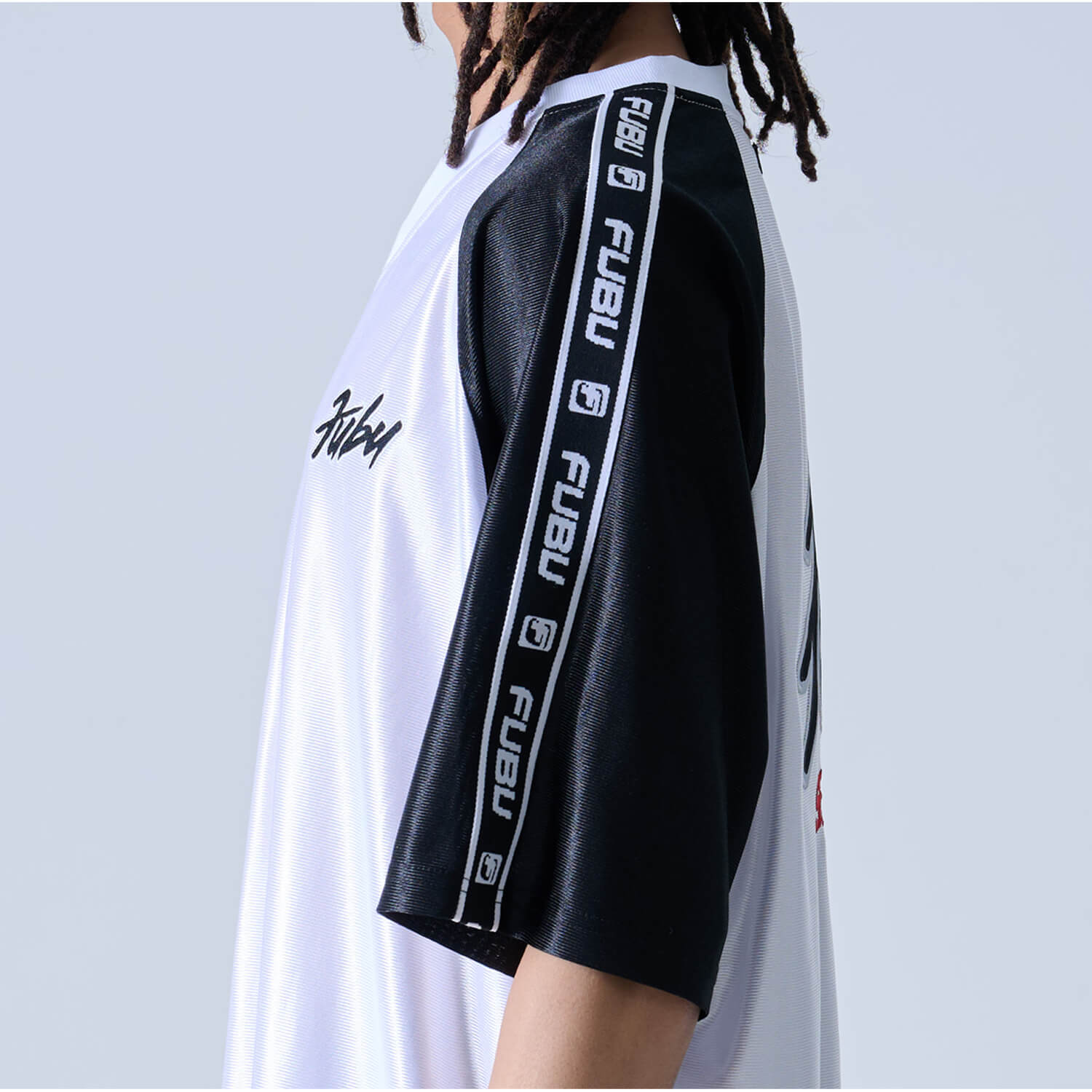 FUBU（フブ） ゲームシャツ メンズ 半袖 シャツ ロゴライン バックロゴ