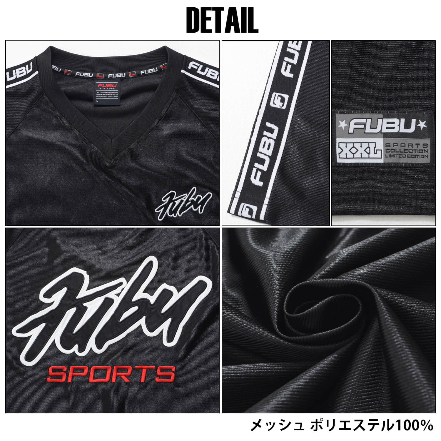 FUBU（フブ） ゲームシャツ メンズ 半袖 シャツ ロゴライン バックロゴ