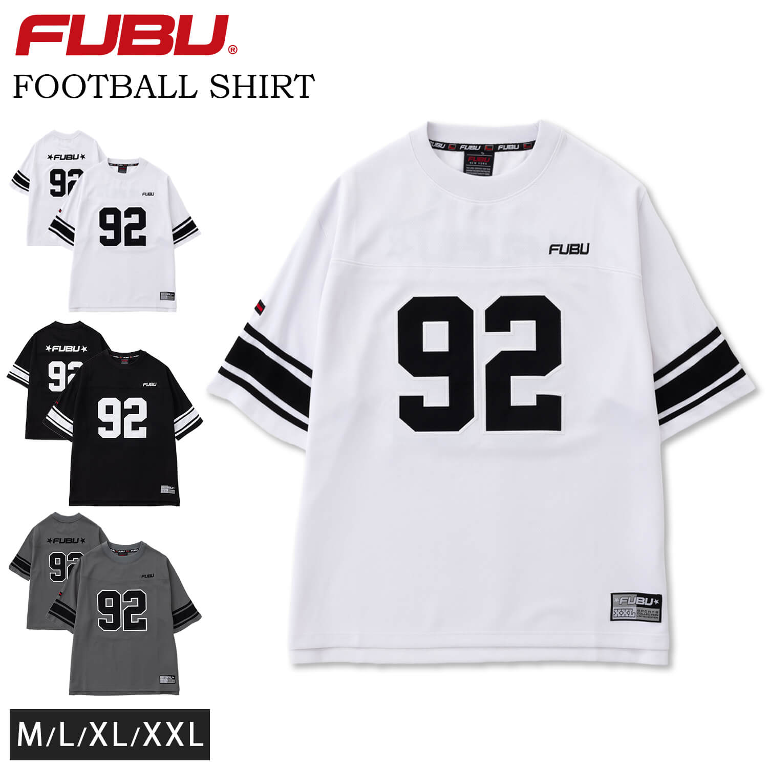 美品 FUBU XLサイズ 90s ゲームシャツ フットボールシャツ メッシュ FUBU（フブ） ゲームシャツ メンズ 半袖 メッシュ フットボールシャツ