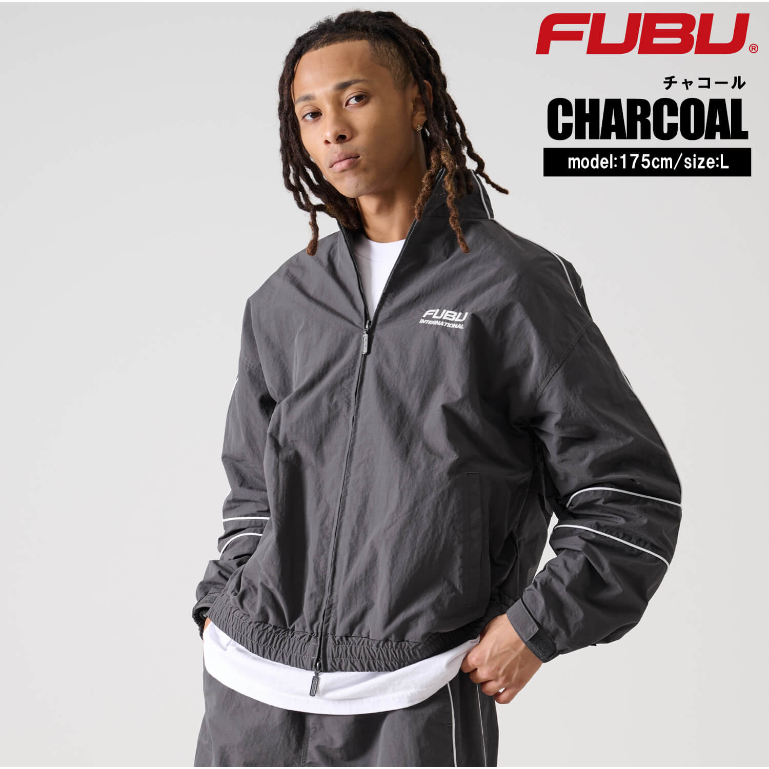 fcrb ジャージ トラックジャケット XL チャコール 24SS新品L黒F C Real