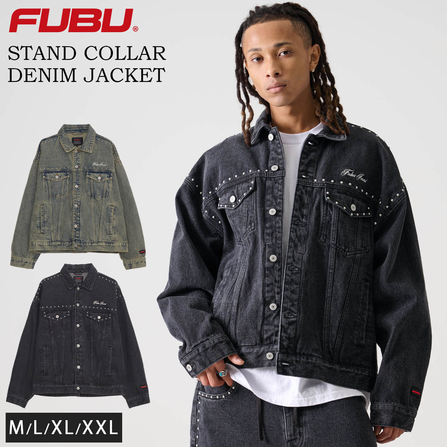 FUBU（フブ） ジャケット メンズ 長袖 デニムジャケット Gジャン