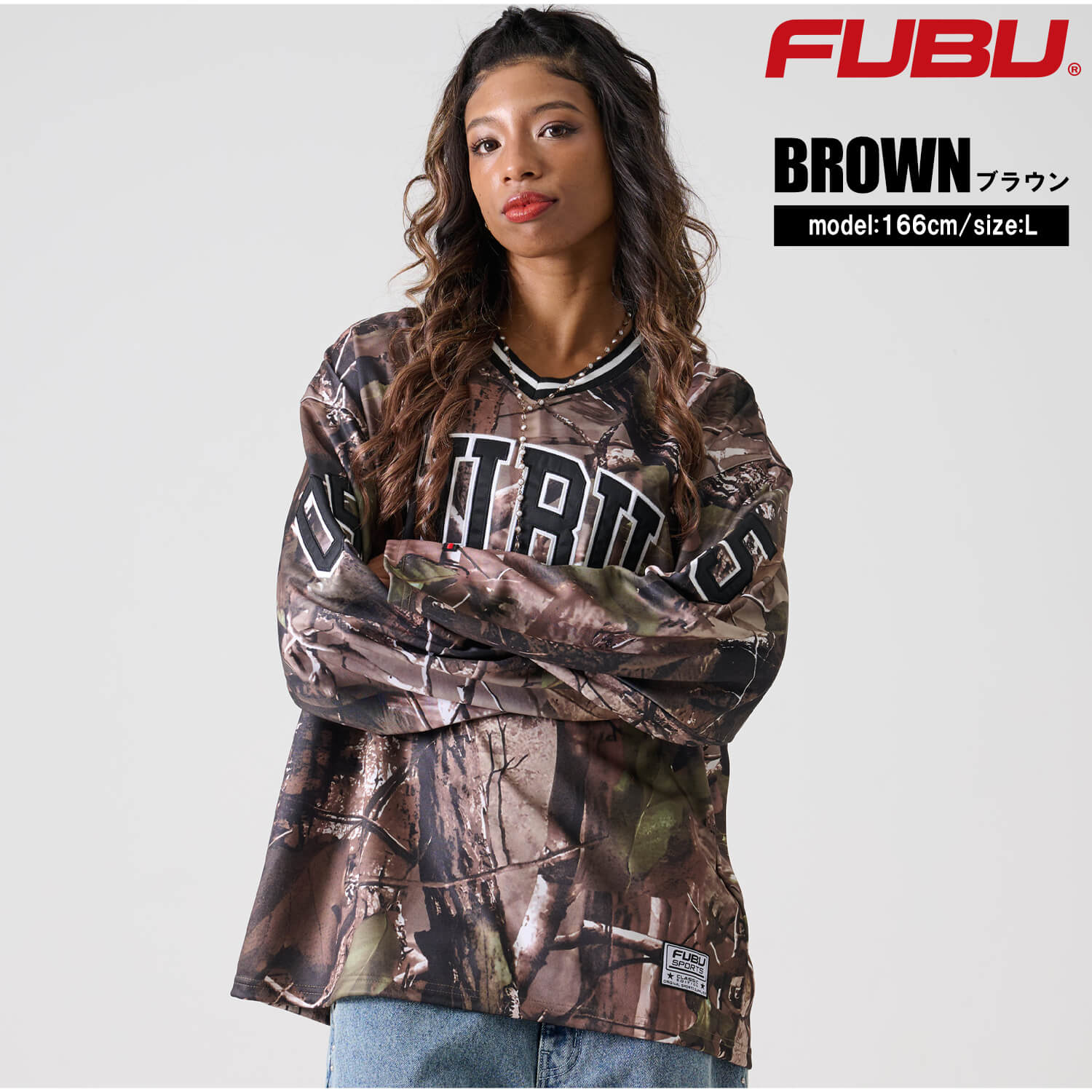 FUBU（フブ） P5倍FUBU シャツ メンズ 長袖 ゲームシャツ ホッケー