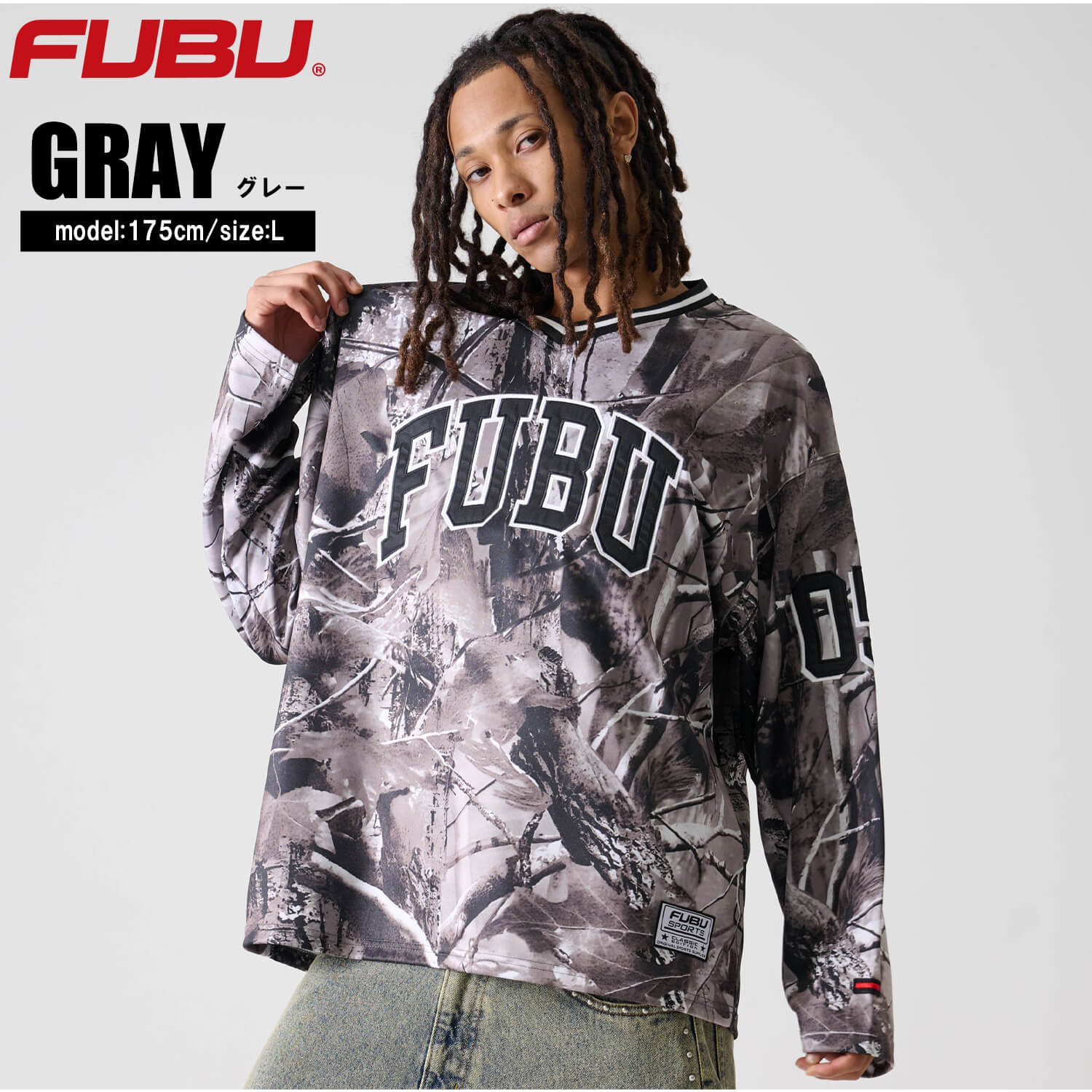 【入手困難】 FUBU BROOKLYN 05 両面刺繍ロゴ ゲームシャツ XL FUBU（フブ） シャツ メンズ 長袖 ゲームシャツ ホッケーシャツ 春 秋