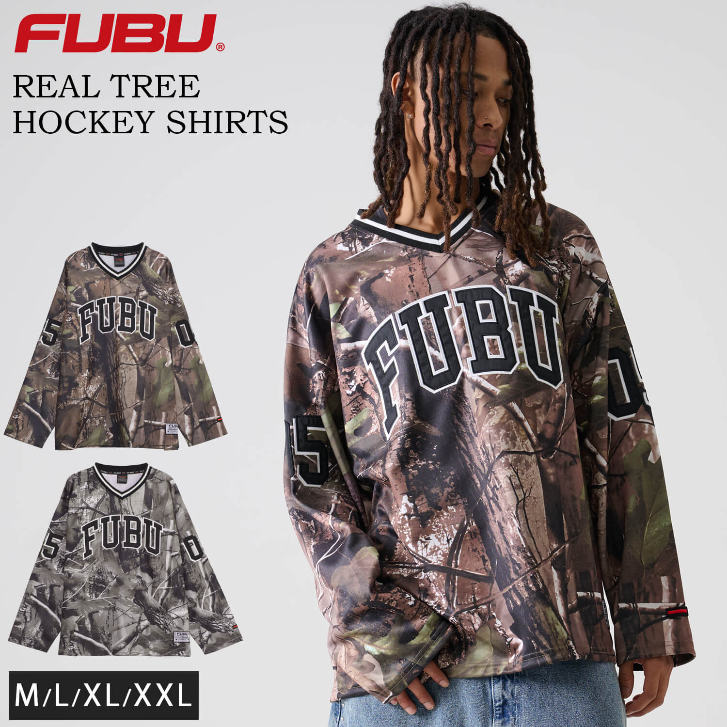 FUBU（フブ） P5倍FUBU シャツ メンズ 長袖 ゲームシャツ ホッケー