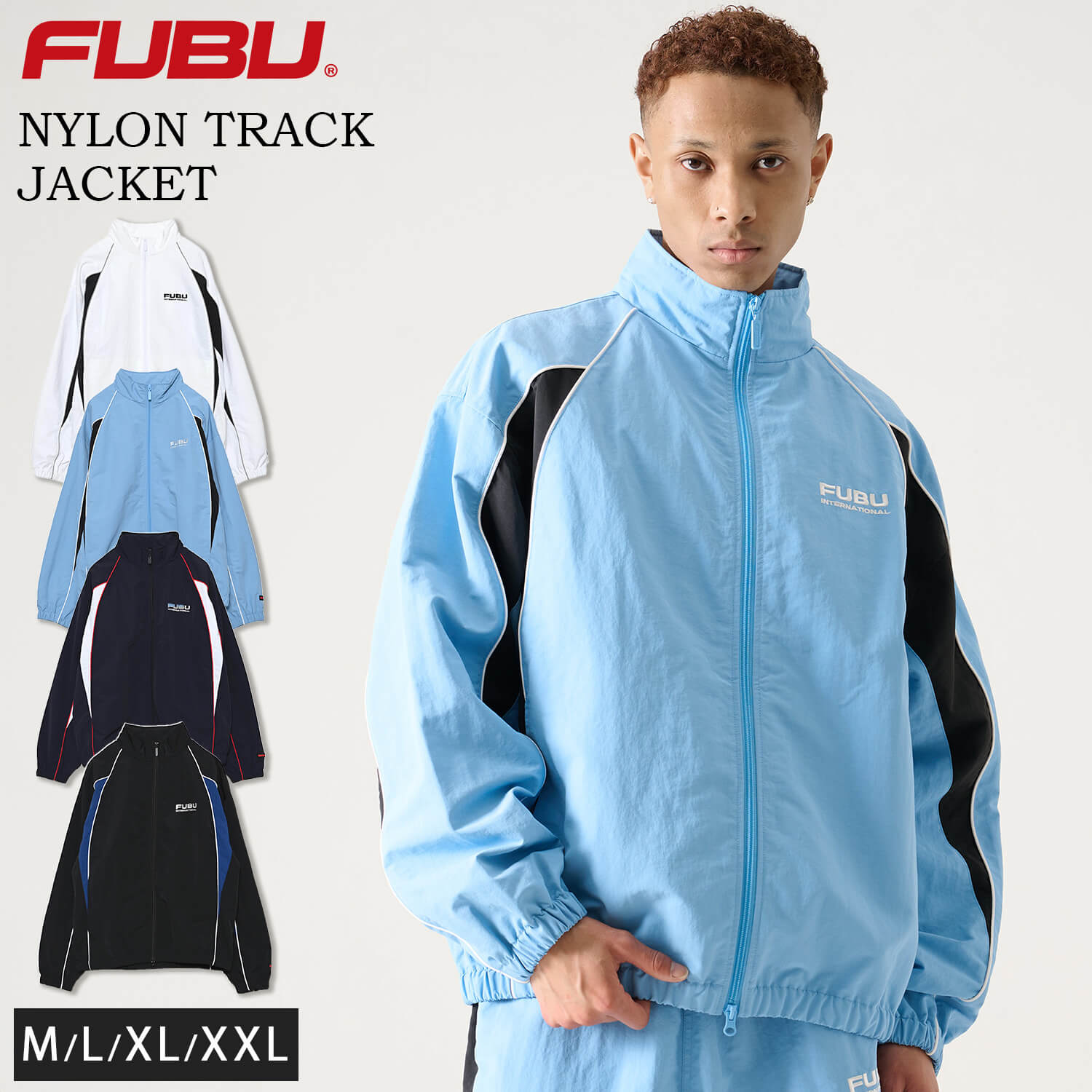 FUBU（フブ） ナイロンジャケット メンズ ブルゾン フルジップ ロゴ