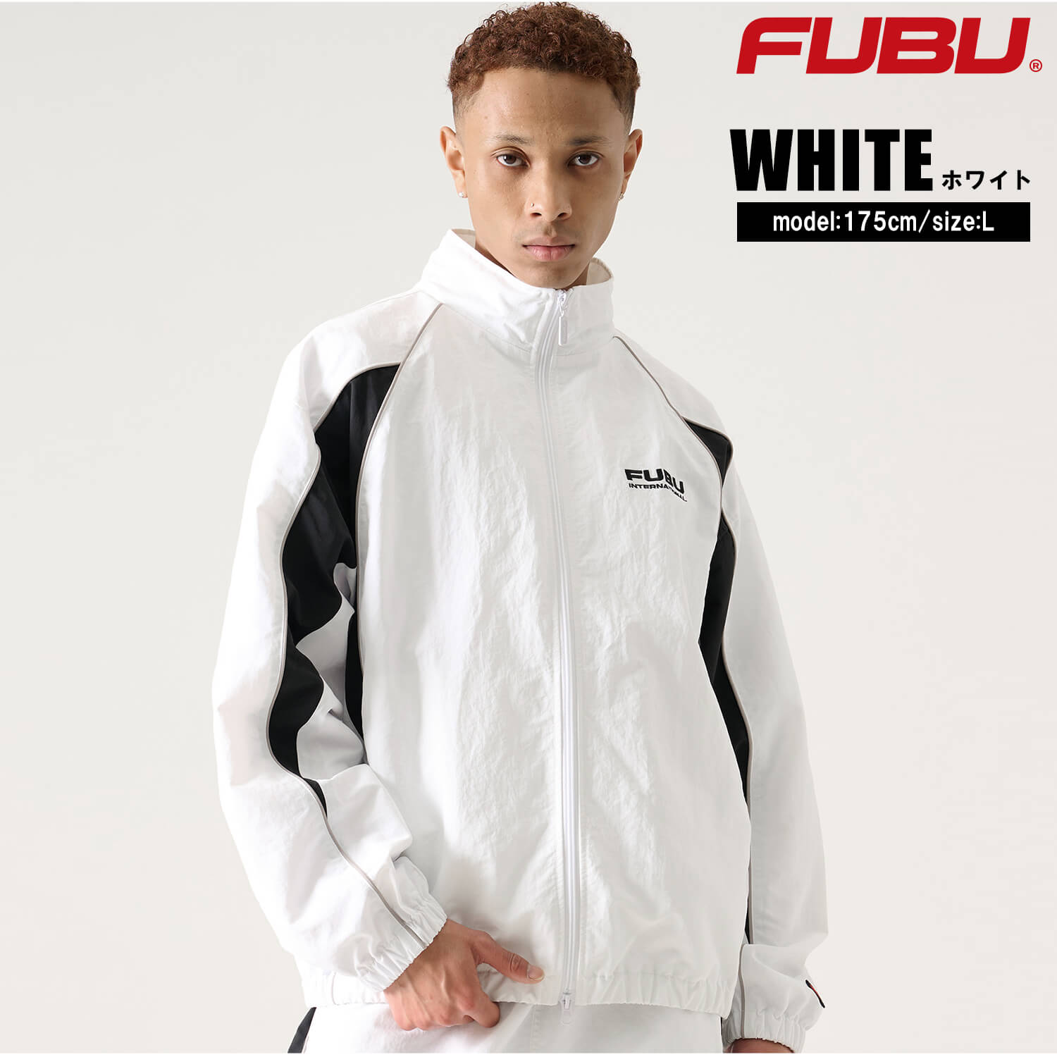 FUBU（フブ） ナイロンジャケット メンズ ブルゾン フルジップ ロゴ