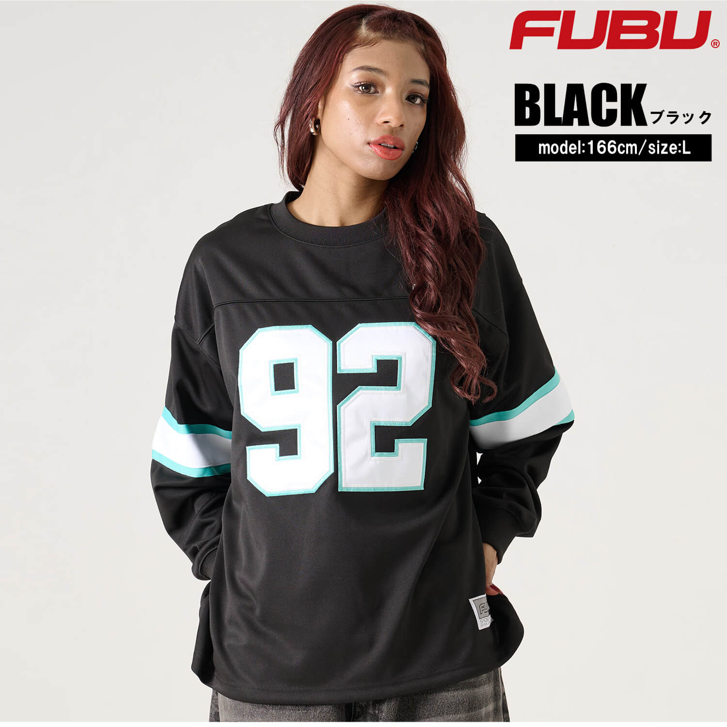 FUBU（フブ） ゲームシャツ メンズ 長袖 ナンバー サッカーシャツ