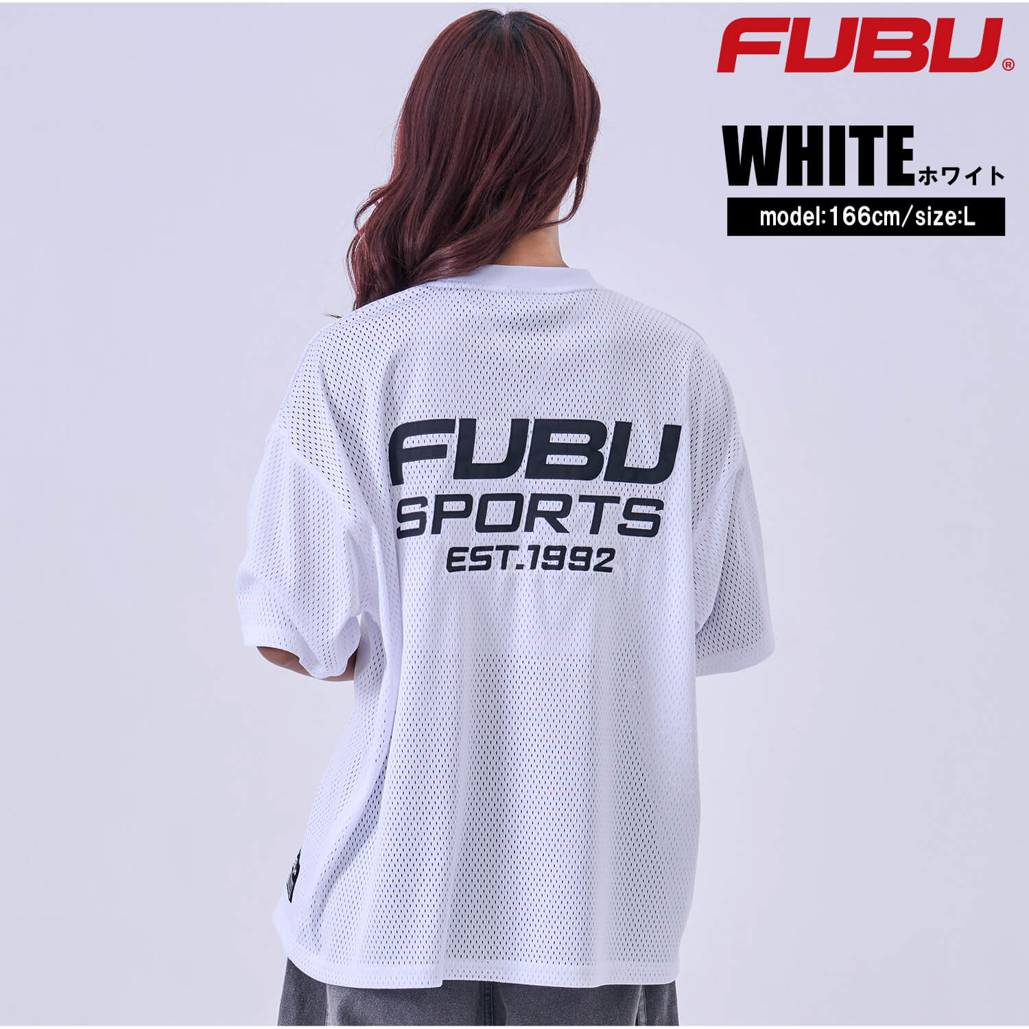 FUBU（フブ） メッシュTシャツ 半袖 メンズ レディース ロゴ XL XXL