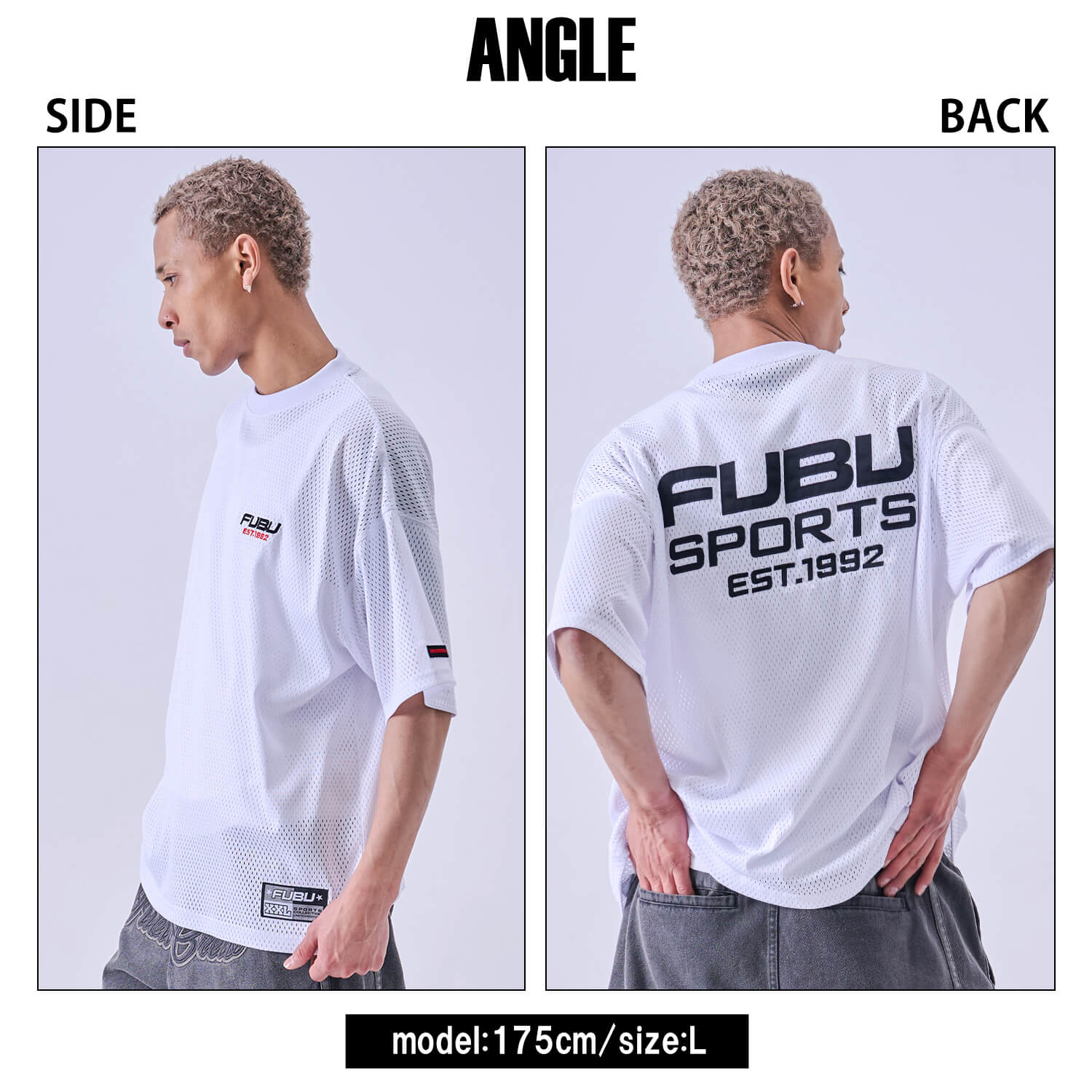 Travis Scott着用 FUBU フブ ゲームシャツ メッシュ Lサイズ FUBU フブ