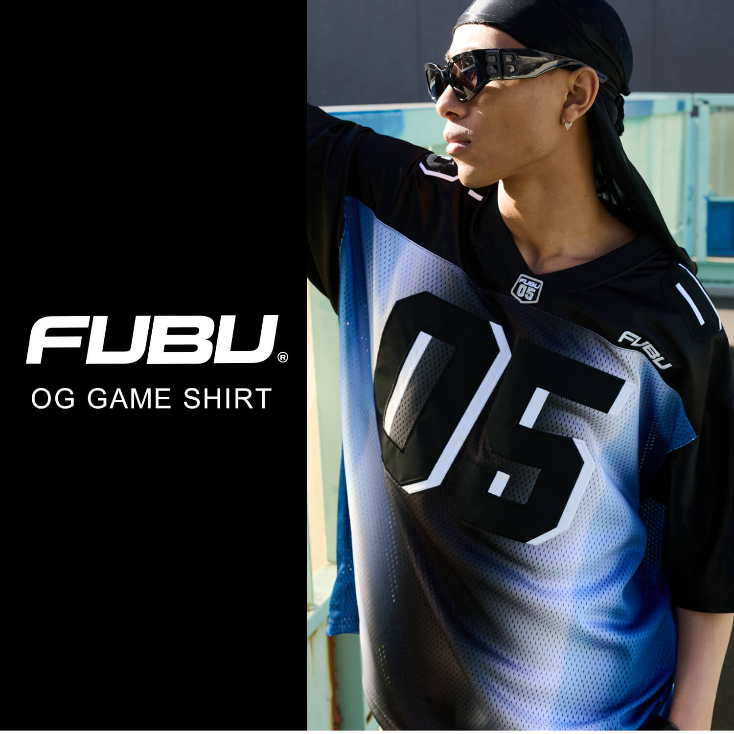 美品 FUBU XLサイズ 90s ゲームシャツ フットボールシャツ メッシュ FUBU（フブ） ゲームシャツ 半袖 メンズ レディース ナンバー ロゴ
