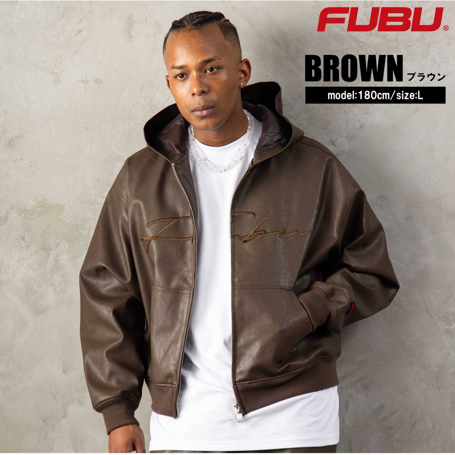 FUBU（フブ） レザージャケット メンズ レディース フェイクレザー