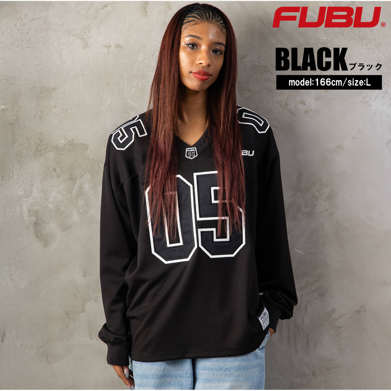 FUBU（フブ） ゲームシャツ メンズ レディース 長袖 Vネック