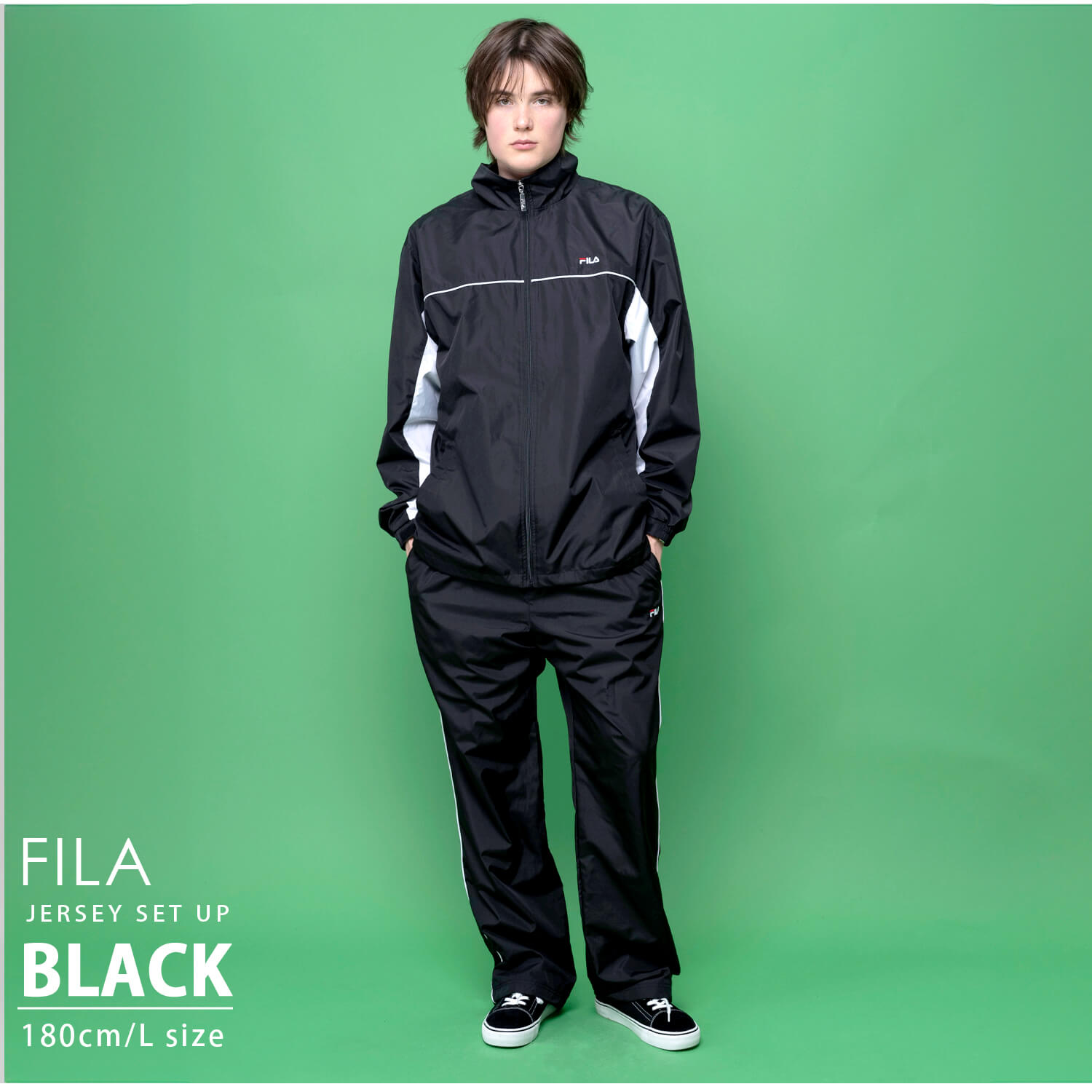 FILA（フィラ） ジャージ上下セット メンズ 裏メッシュ 軽量 速乾