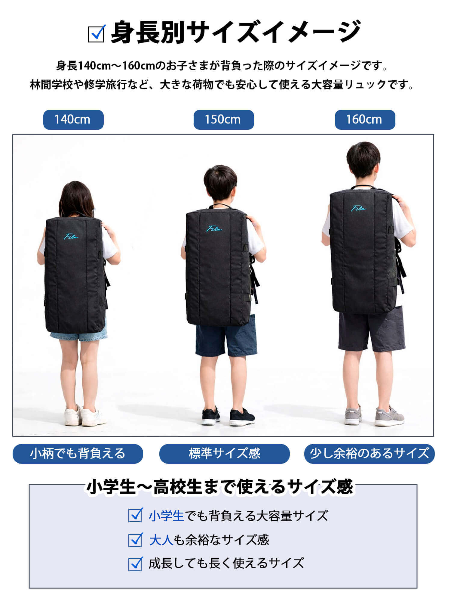 特価 FILA フィラ ボストンバッグ メンズ レディース 3way 大容量 50L YKK リュック スポーツバッグ 修学旅行 林間学校 3泊 ノベルティ付 関連画像4
