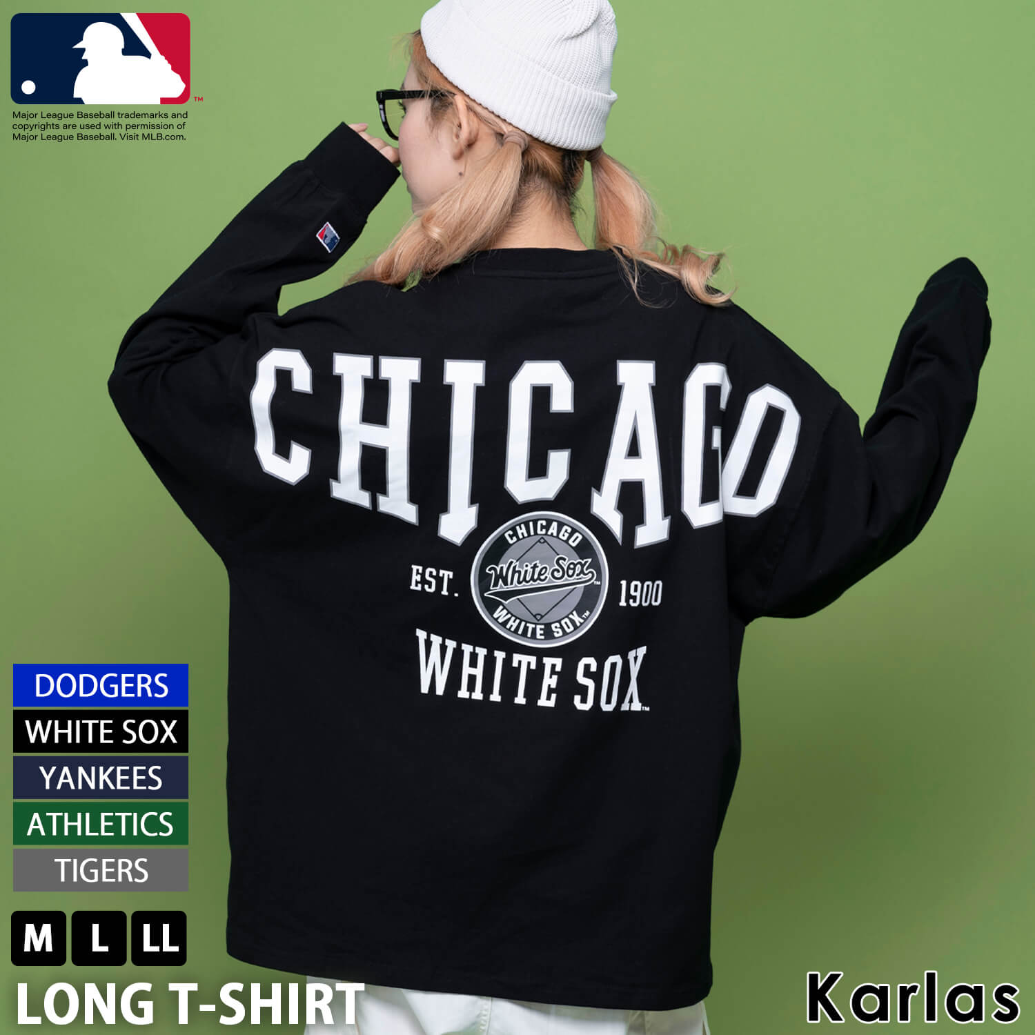 MLB 特価 MLB Tシャツ長袖 ロンT 綿100% ドジャース ヤンキース