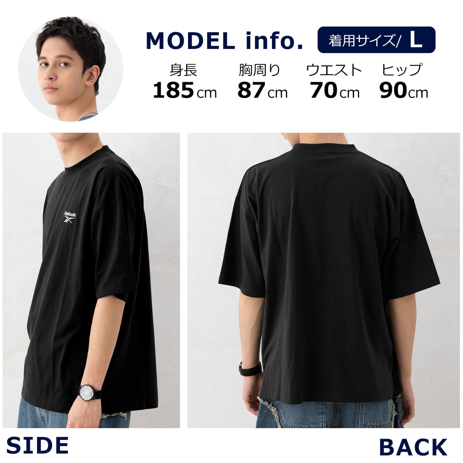 Reebok（リーボック） Tシャツ メンズ レディース 半袖 ワンポイント