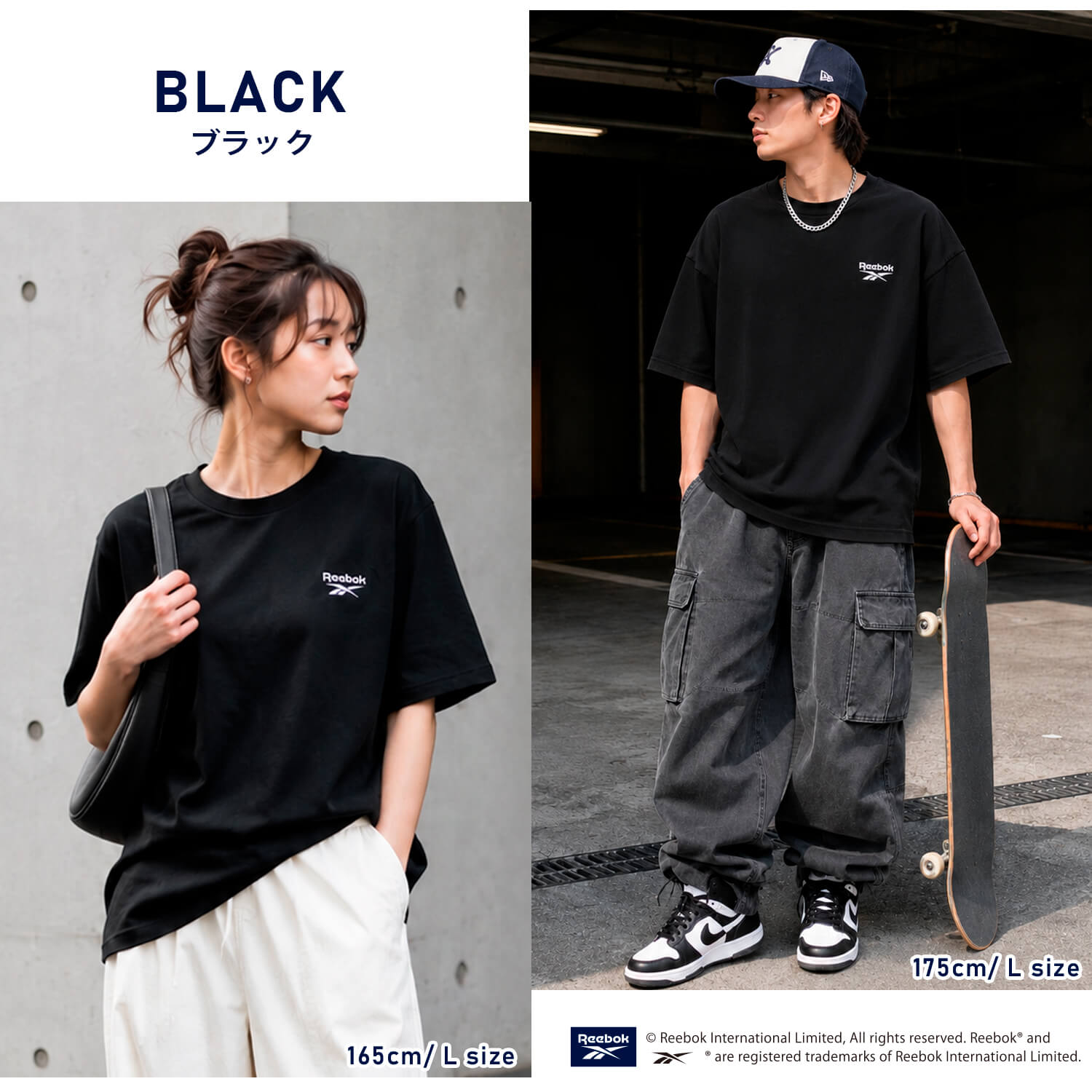 Reebok（リーボック） Tシャツ メンズ レディース 半袖 ワンポイント