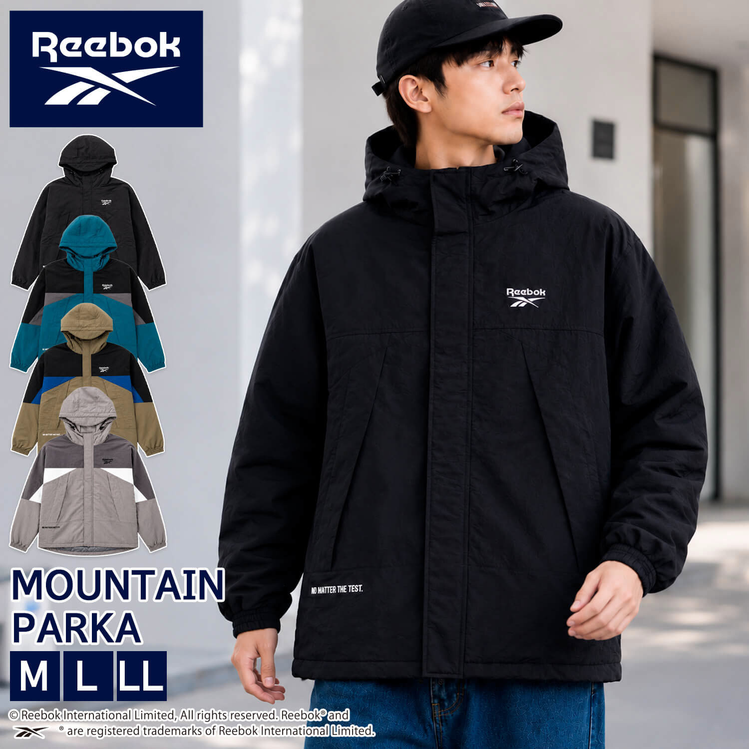 Reebok（リーボック） マウンテンパーカー メンズ 中綿 キルト 軽量