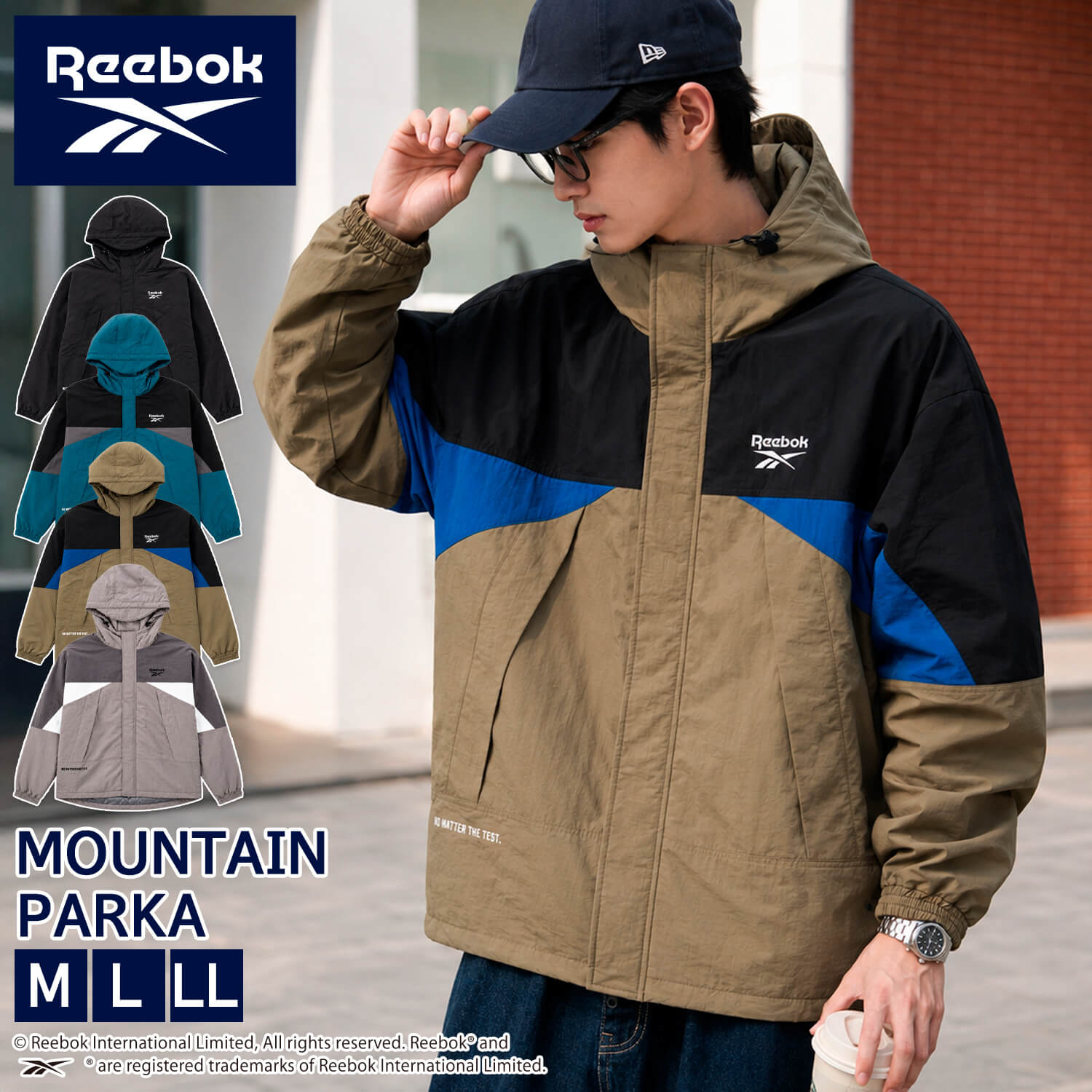 Reebok（リーボック） マウンテンパーカー メンズ 中綿 キルト 軽量