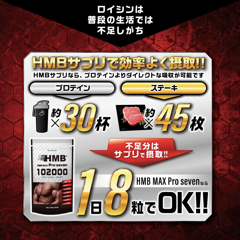 【国内原料＆国内生産】『HMB MAX pro seven 400粒 』【驚異の