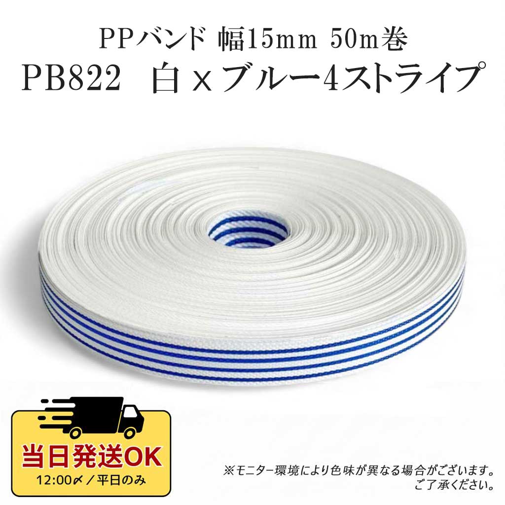 PPバンド 手芸 50m巻 幅15mm 手芸用 PPテープ プラカゴテープ かご
