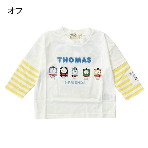 ラスト１【新品】BURBERRY トーマスベア 長袖 Tシャツ 白 ２才 ロンT THOMAS トーマス 長袖Tシャツ 天竺 集合 ミント×100cm ベビーザらス