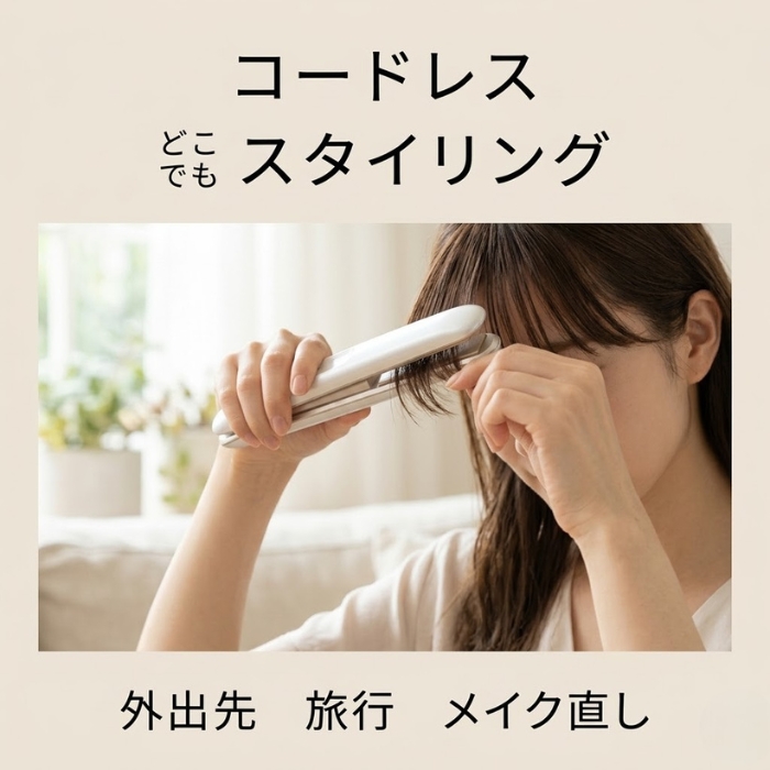 KINUJO コードレスヘアアイロン LuxeJewel LX001 海外対応 シルク