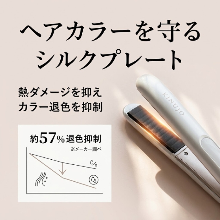 KINUJO 2WAY IRON 26mm 32mm 絹女 ホワイト ストレートアイロン シルク