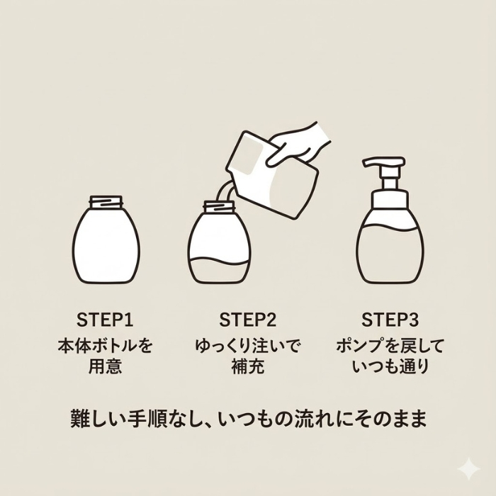 シャボン玉石けん 純せっけん洗顔 泡タイプ 詰...の詳細画像5