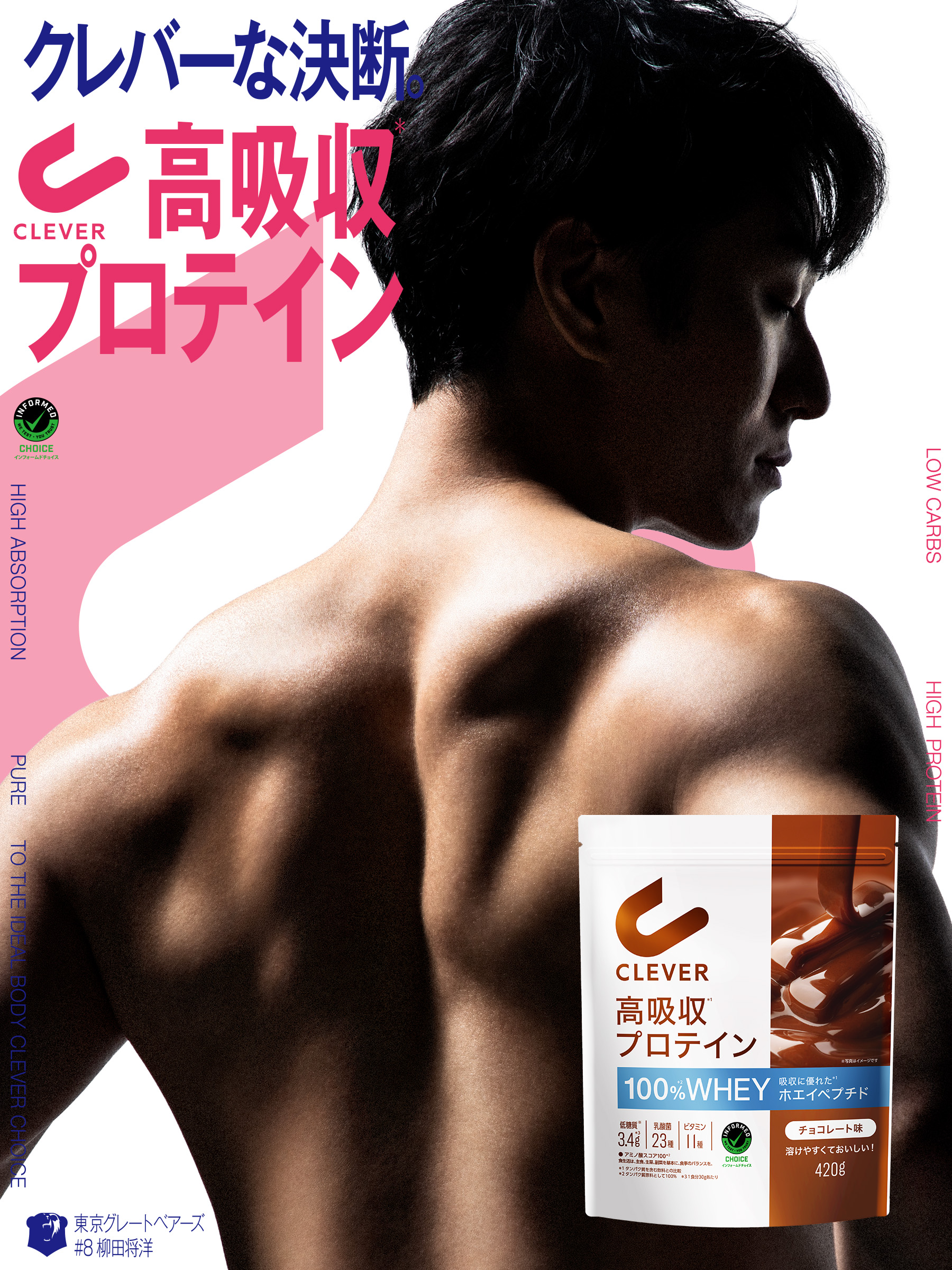 CLEVER（クレバー） 高吸収プロテイン チョコレート ミックスベリー