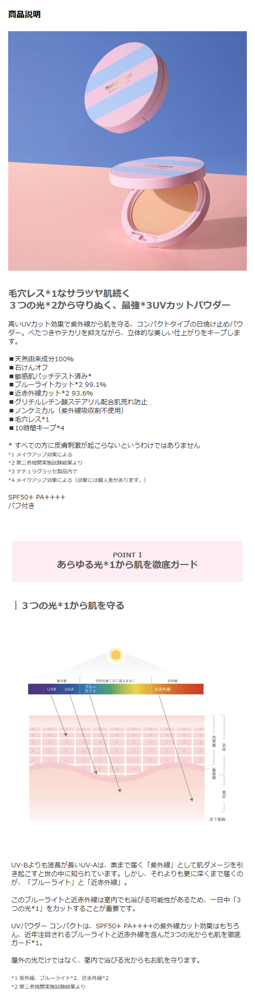 Naturaglace（ナチュラグラッセ） UV フェイスパウダー【数量限定