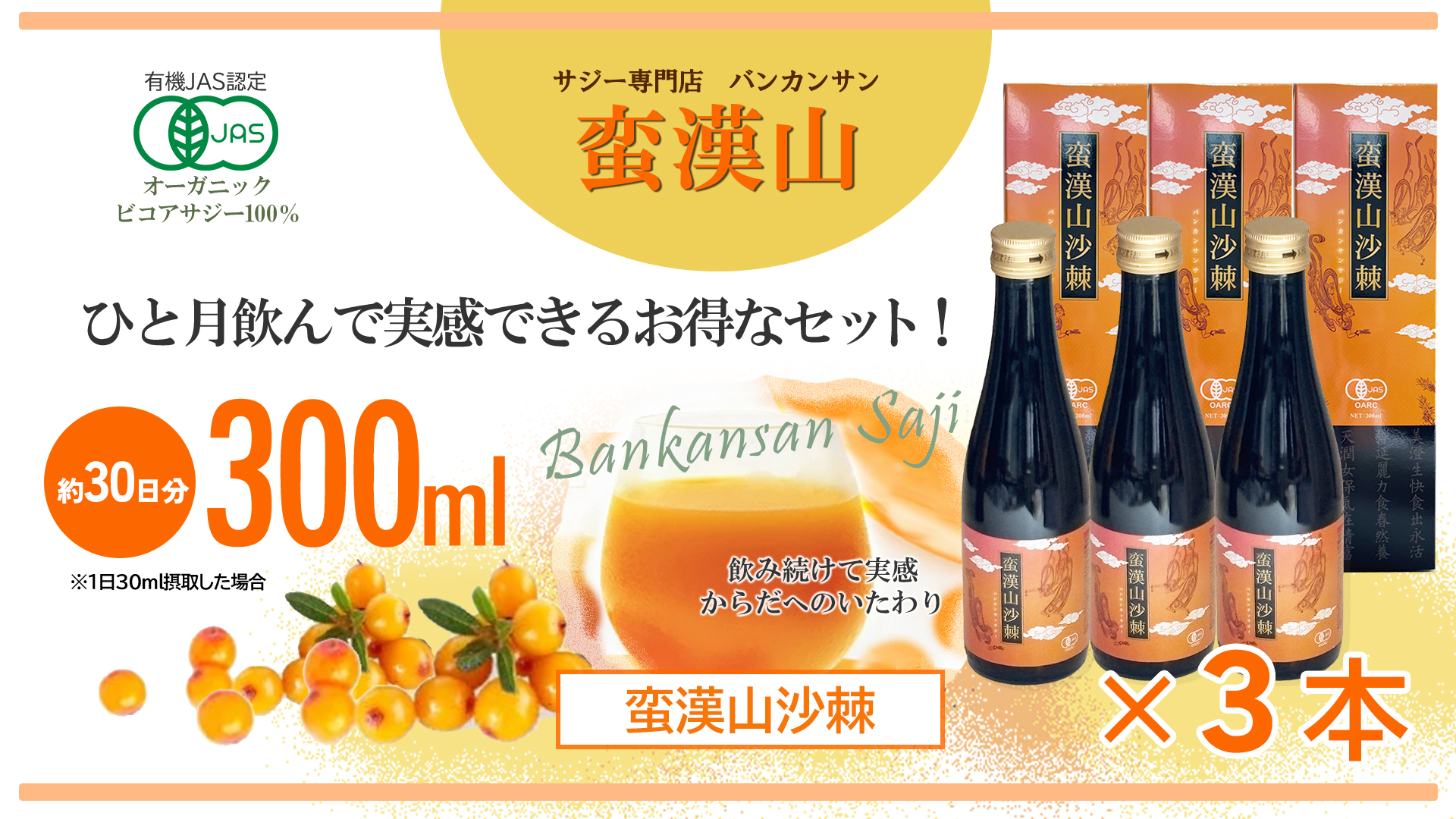サジー サジージュース 有機サジー 蛮漢山沙棘 バンサンカンサジー