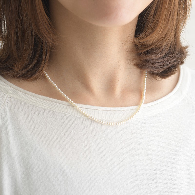 レディース 淡水パール ネックレス ベビーパール 日本製 真珠 小粒