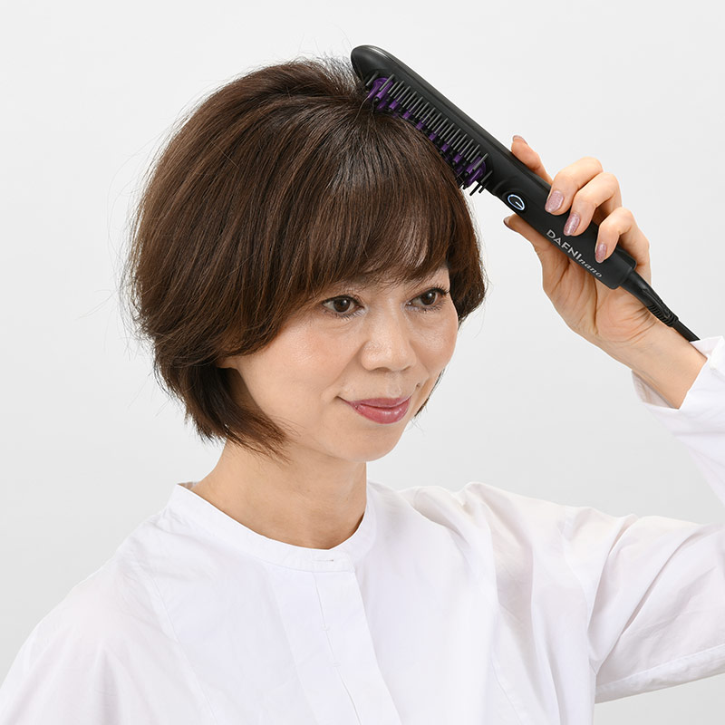 ヘアアイロン ヒートブラシ ブラシ ストレート スタイリング ツヤ 