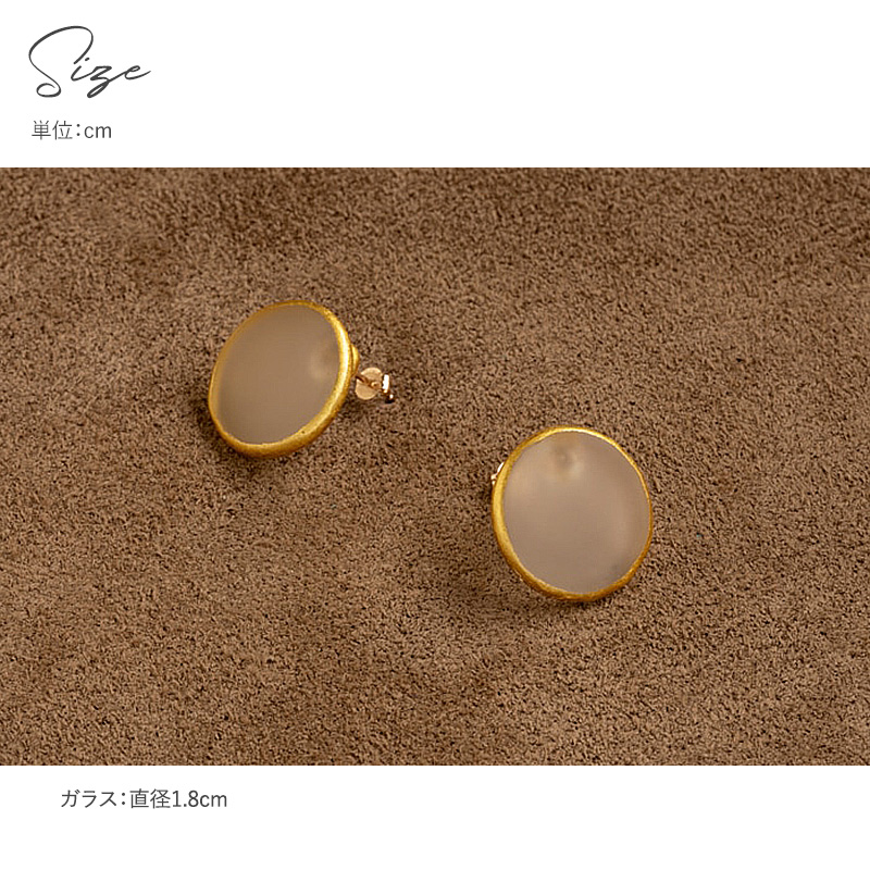 アクセサリー レディース ピアス おしゃれ ガラス 金箔 ギフト