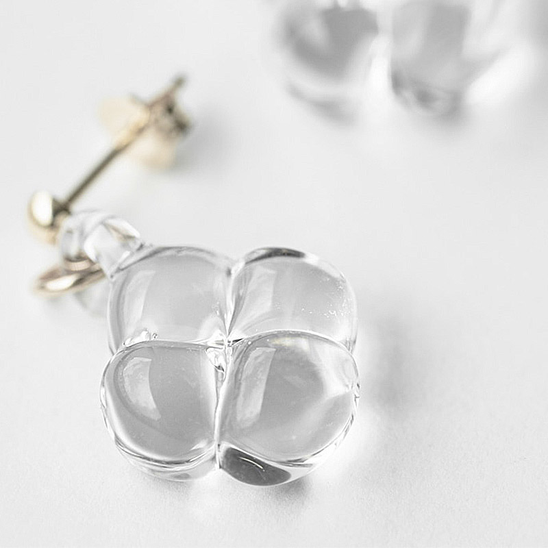 アクセサリー レディース ピアス おしゃれ ガラス お花 ギフト HARIO